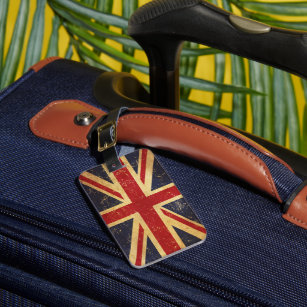 British Union Jack Flag Vintage Luggage Tag