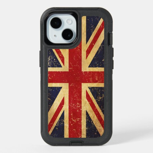 British Union Jack Flag Vintage iPhone 15 Case
