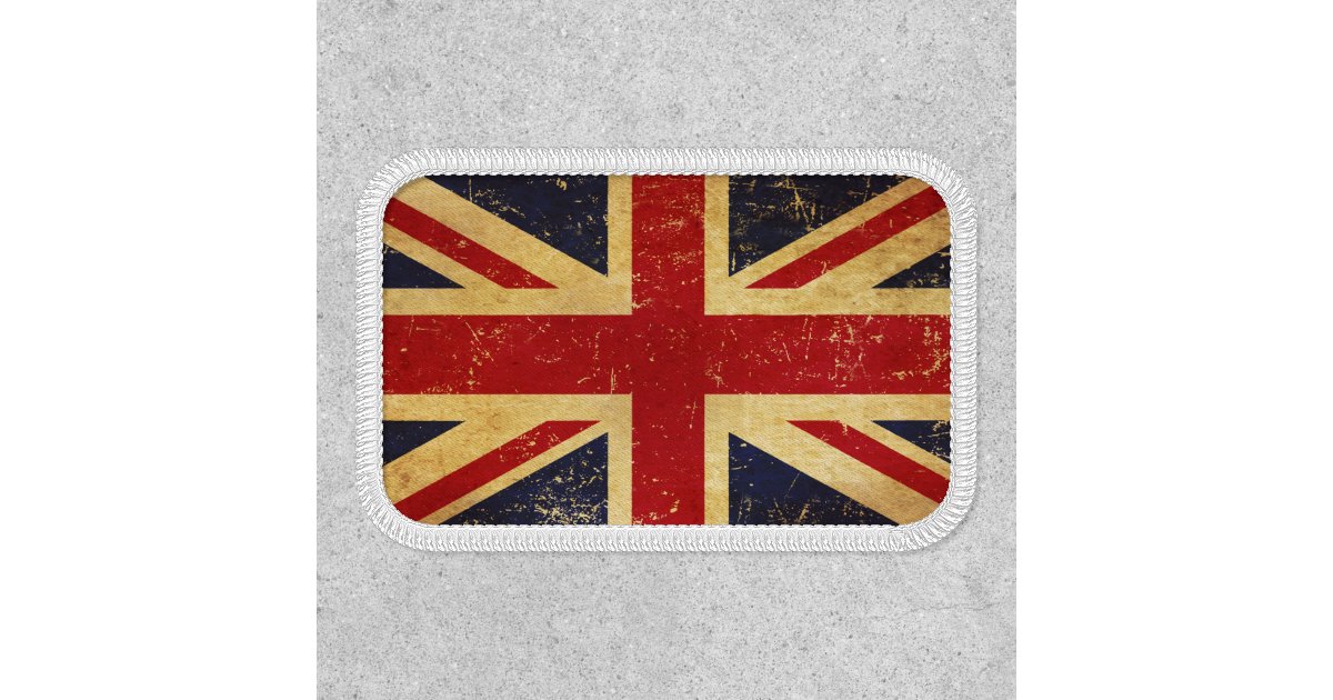 British Union Jack Flag Vintage Patch | Zazzle