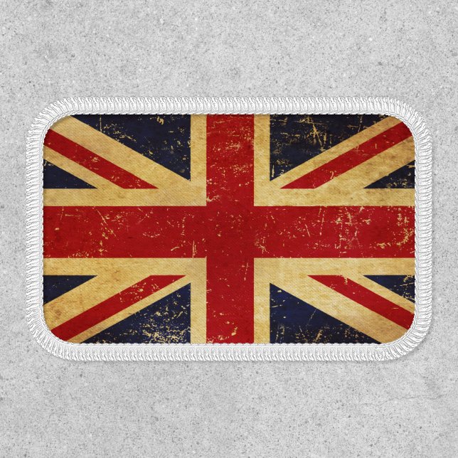 British Union Jack Flag Vintage Patch (Front)