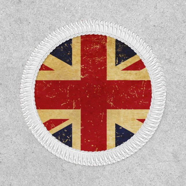 British Union Jack Flag Vintage Patch (Front)