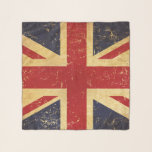 British Union Jack Flag Vintage Scarf<br><div class="desc">Scarf with the British flag in vintage distressed grunge old style design. This scratched design features The Union Jack flag in retro vintage style. This United Kingdom flag design is a great way to show you are proud to be British.</div>