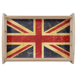 British Union Jack Flag Vintage Serving Tray
