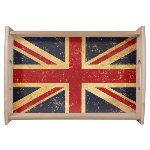 British Union Jack Flag Vintage Serving Tray