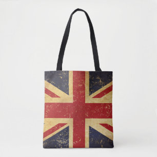 British Union Jack Flag Vintage Tote Bag