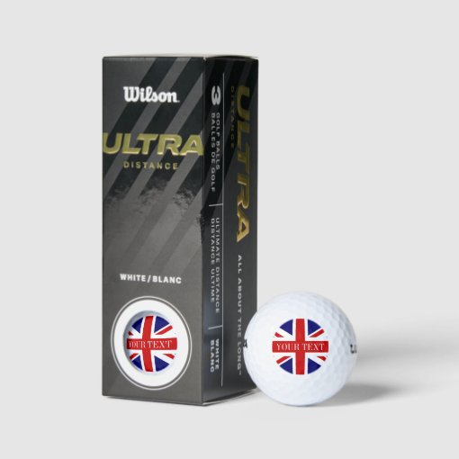 British Union Jack golf ball set English pride Zazzle
