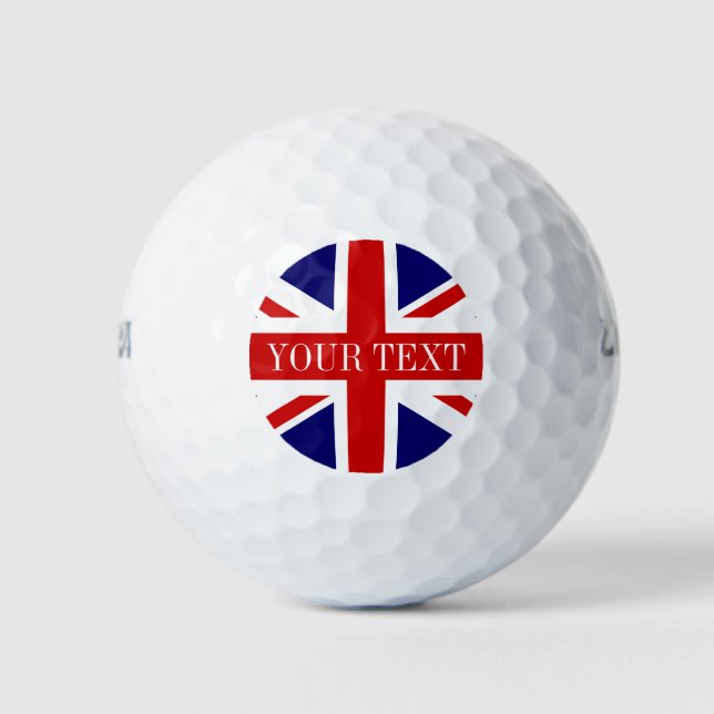 British Union Jack golf ball set | English pride (Front)