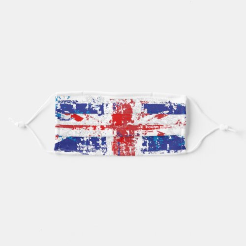 British Union Jack Grunge Design Face Mask