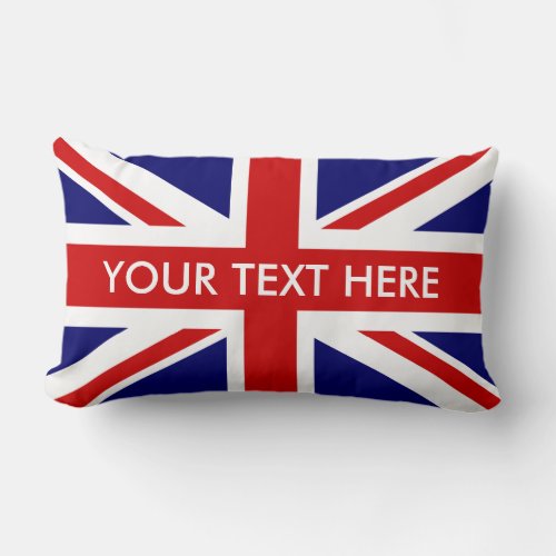 British Union Jack lumbar throw pillows