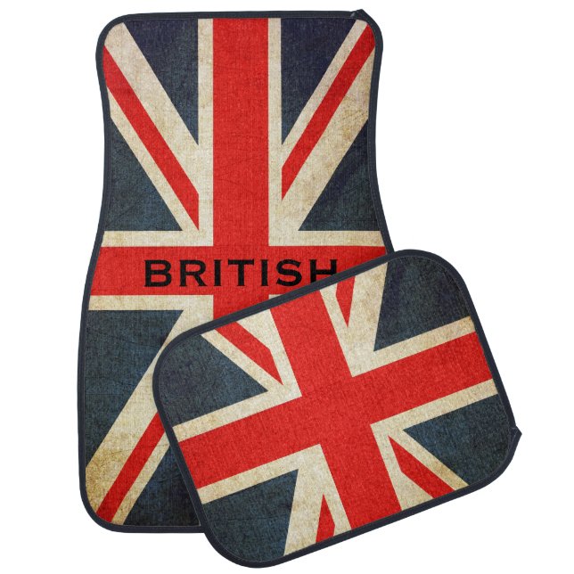 British Union Jack Posh Car Mats (Set)