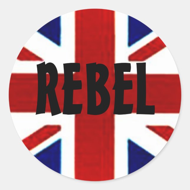 British/Union Jack REBEL Sticker (Front)