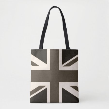 British Union Jack Sepia Antiqued Tote Bag