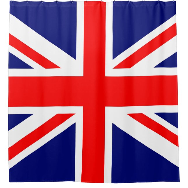 British Union Jack  Shower Curtain (Front)