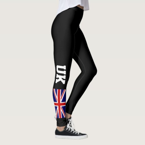 British Union Jack UK flag custom Branded sports  Leggings