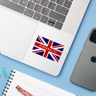 British Union Jack UK flag vinyl laptop Sticker