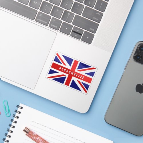 British Union Jack UK flag vinyl laptop Sticker