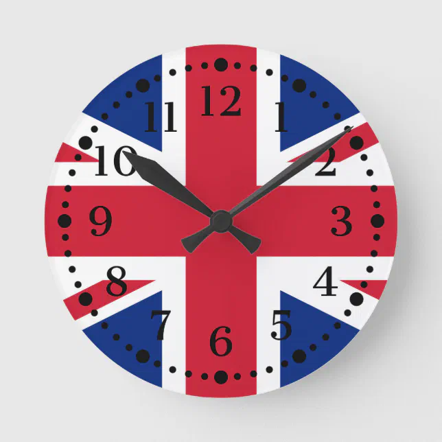 British Union Jack Wall Clock | Zazzle