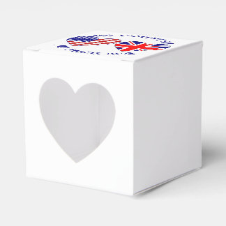 British USA Heart Flags Country Heritage Favor Boxes