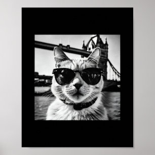 British Vacation And Cat Sightseeing In London Poster
