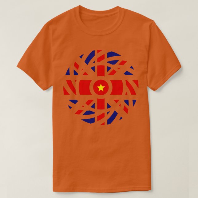 British Vietnamese Multinational Patriot Flag Seri T-Shirt (Design Front)