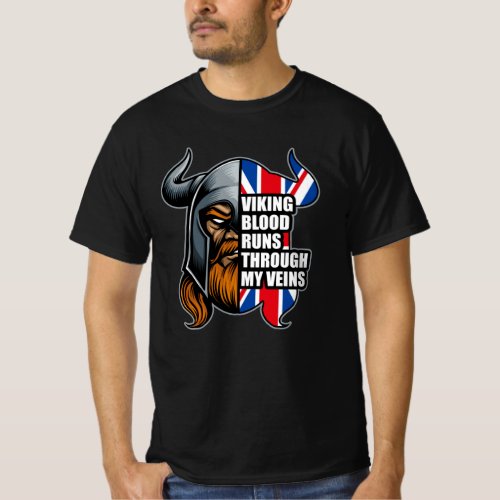British Viking Warrior Culture UK Flag Valhalla T_Shirt