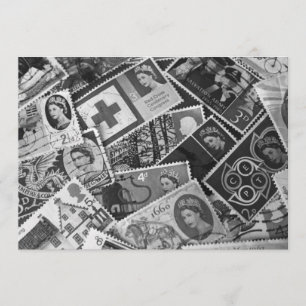 British Vintage Stamps Invitation