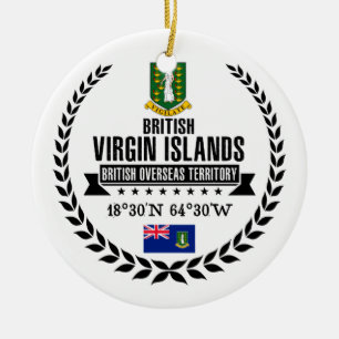 British Virgin Islands Ceramic Ornament
