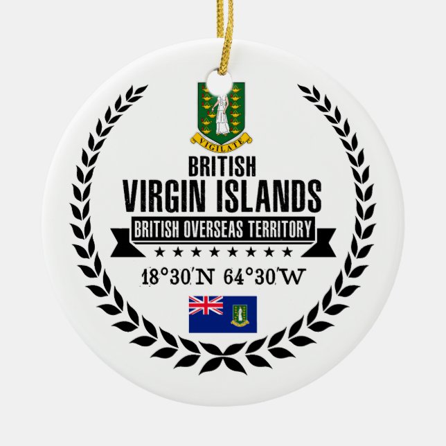British Virgin Islands Ceramic Ornament (Front)
