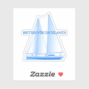 British Virgin Islands Coastal Nautical Sailing Sa Sticker