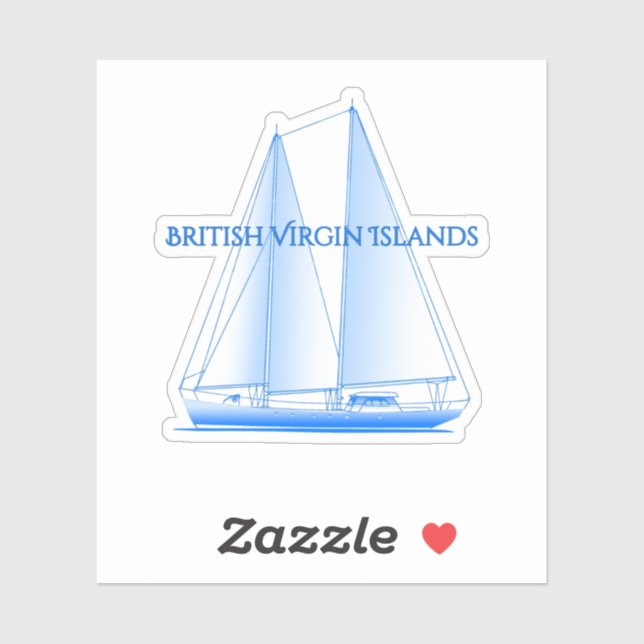 British Virgin Islands Coastal Nautical Sailing Sa Sticker (Sheet)