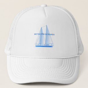 British Virgin Islands Coastal Nautical Sailing Sa Trucker Hat