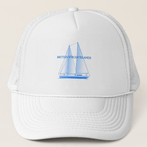 British Virgin Islands Coastal Nautical Sailing Sa Trucker Hat