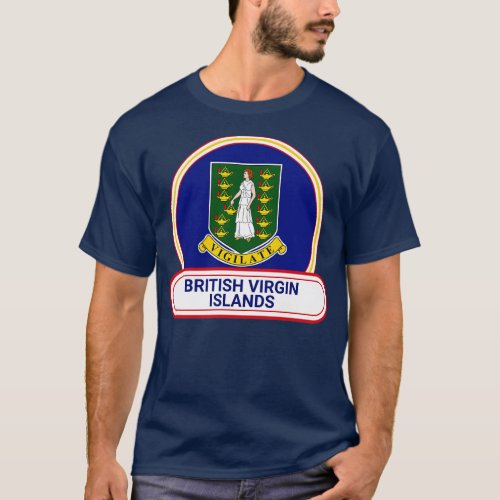 British Virgin Islands Country Badge British Virgi T_Shirt