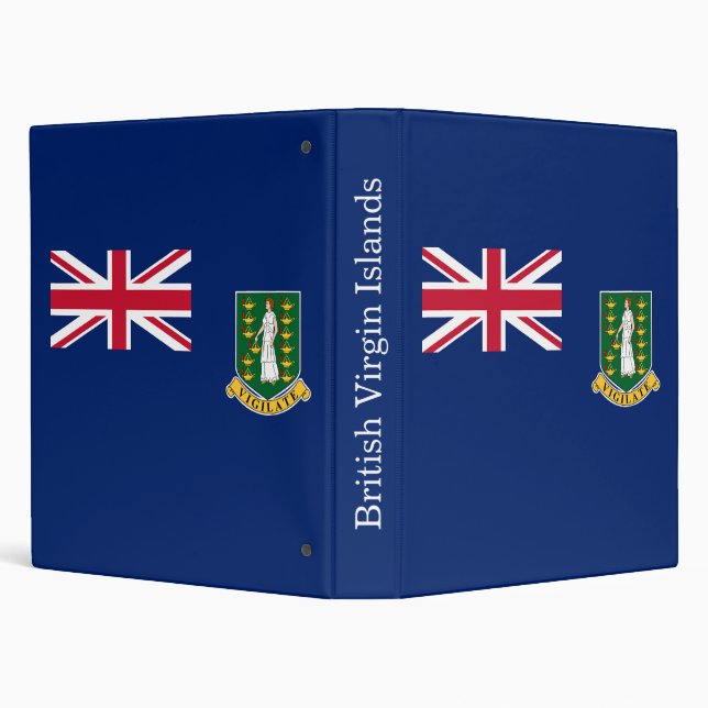 British Virgin Islands Flag 3 Ring Binder (Background)