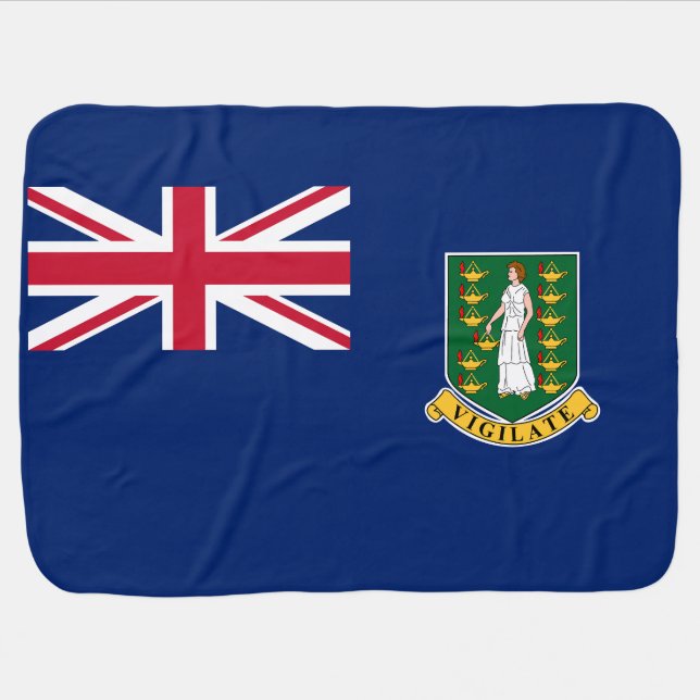 British Virgin Islands Flag Baby Blanket (Horizontal)