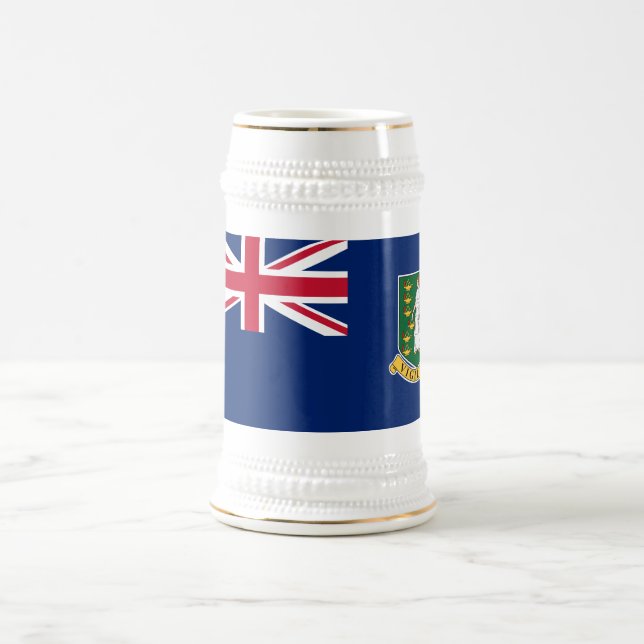 British Virgin Islands Flag Beer Stein (Center)