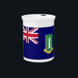 British Virgin Islands Flag Beverage Pitcher<br><div class="desc">Flag of British Virgin Islands</div>