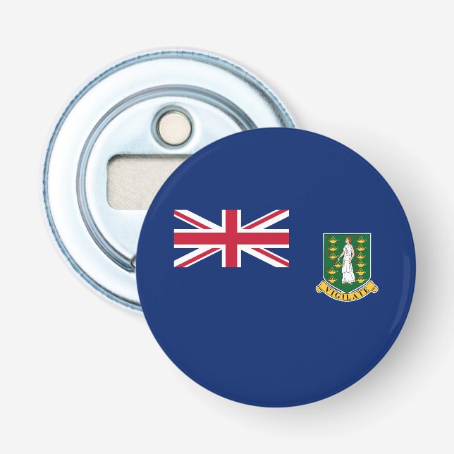 British Virgin Islands Flag Bottle Opener (Front)