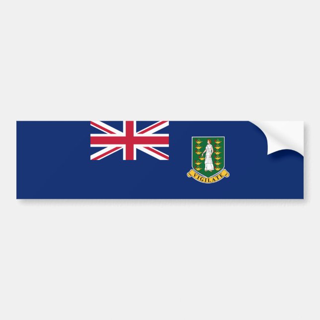 British Virgin Islands Flag Bumper Sticker (Front)