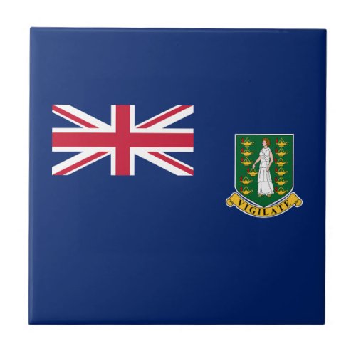 British Virgin Islands Flag Ceramic Tile