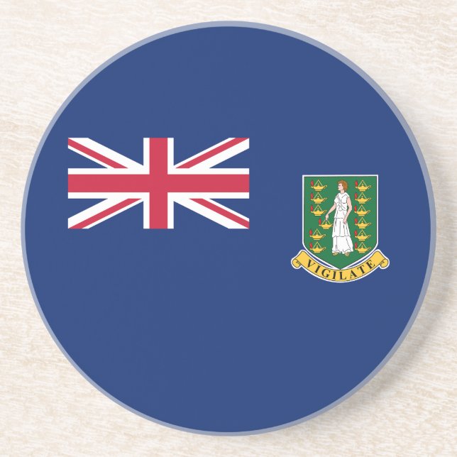 British Virgin Islands Flag Coaster (Front)