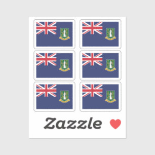 British Virgin Islands Flag Collection pack of 6 Sticker