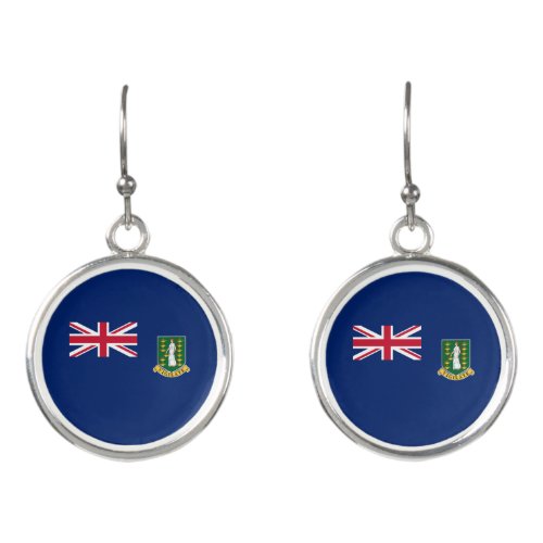 British Virgin Islands Flag Earrings