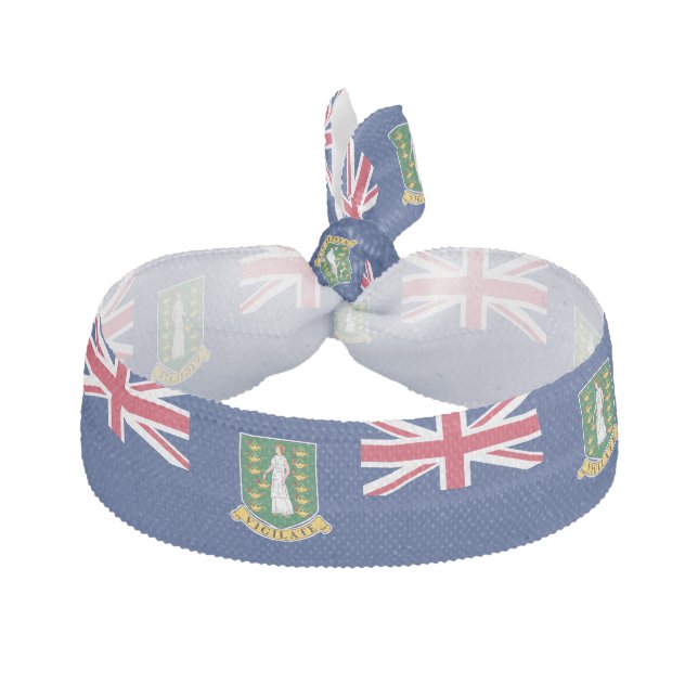 British Virgin Islands Flag Elastic Hair Tie (Front)
