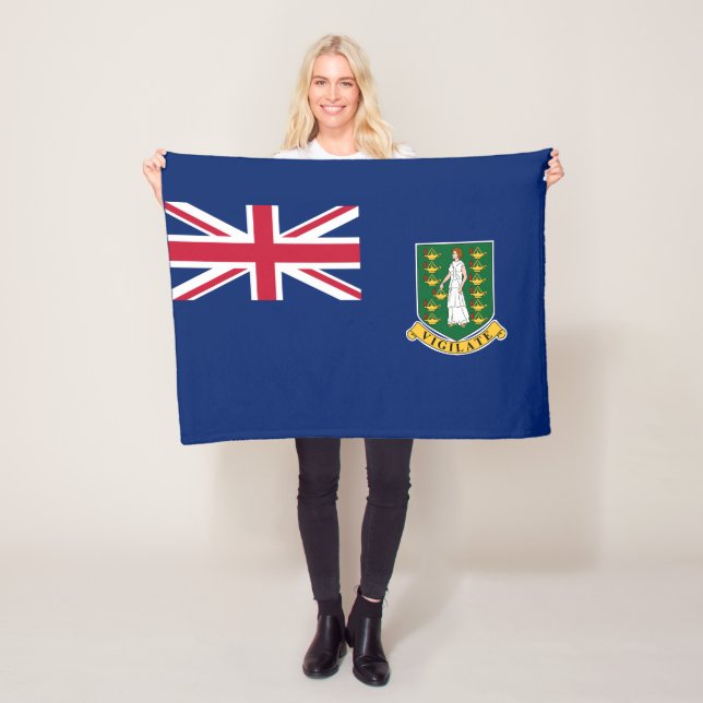 British Virgin Islands Flag Fleece Blanket (In Situ)