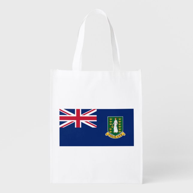 British Virgin Islands Flag Grocery Bag (Front)