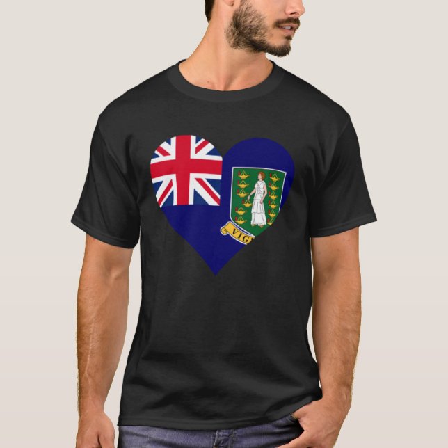 British Virgin Islands Flag Heart Love Pullover Ho (Front)