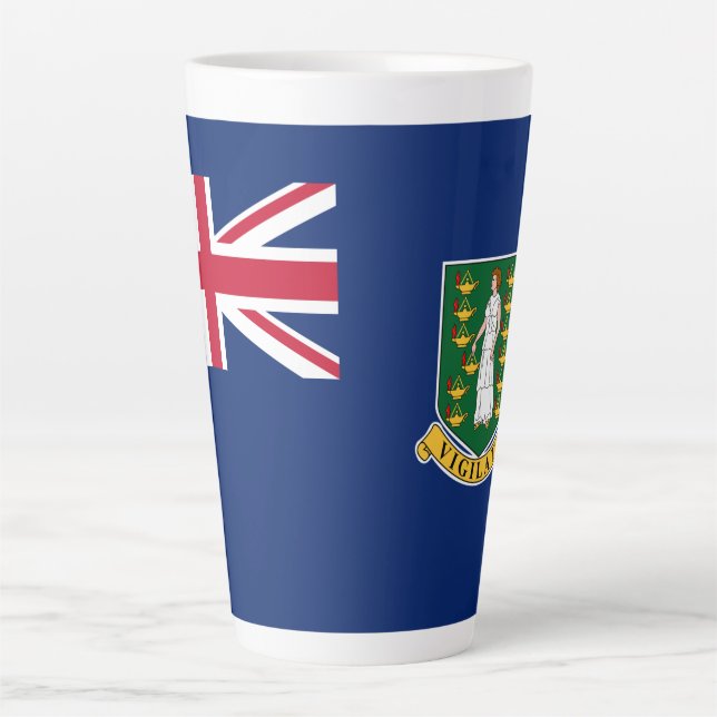British Virgin Islands Flag Latte Mug (Front)