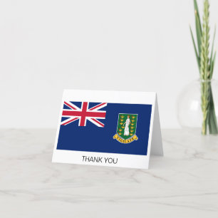 British Virgin Islands Flag Letterpress Thank You Card