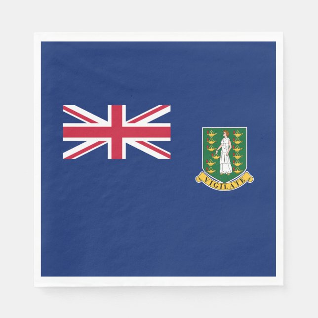 British Virgin Islands Flag Napkins (Front)